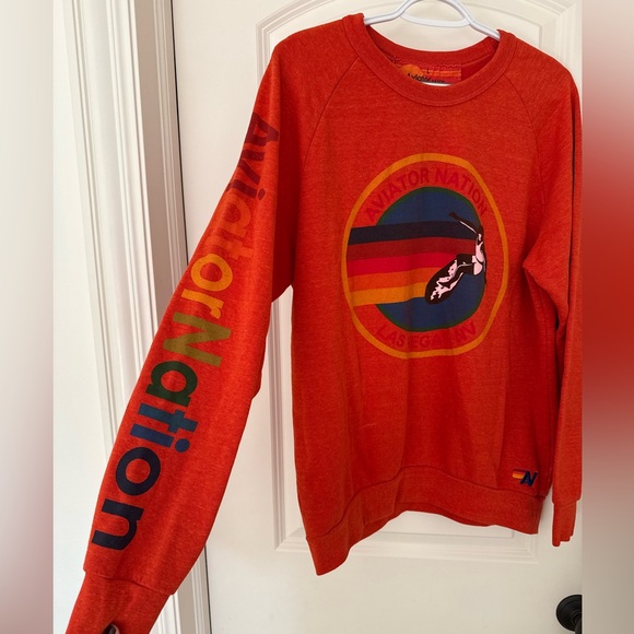 Aviator Nation Red Crewneck Sweatshirt size L - Picture 4 of 4